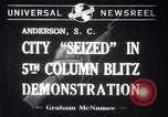 Standbild Blitz Demonstrationen Anderson South Carolina USA, 1941, aus Sekunde 1 historischem Filmmaterial Videoclip 65675028738