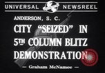 Standbild Blitz Demonstrationen Anderson South Carolina USA, 1941, aus Sekunde 4 historischem Filmmaterial Videoclip 65675028738