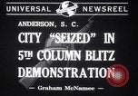 Standbild Blitz Demonstrationen Anderson South Carolina USA, 1941, aus Sekunde 5 historischem Filmmaterial Videoclip 65675028738