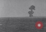 Image of British battleship destroys German supply ship Atlantic Ocean, 1941, second 37 stock footage video 65675028744