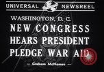Immagine di Il presidente Franklin Roosevelt a 77th Congress Washington DC USA, 1941, secondo 5 filmato di repertorio 65675028757