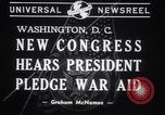 Immagine di Il presidente Franklin Roosevelt a 77th Congress Washington DC USA, 1941, secondo 6 filmato di repertorio 65675028757