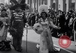 Image of Mummers in gala parade Philadelphia Pennsylvania USA, 1941, second 14 stock footage video 65675028760