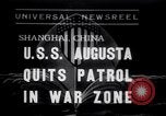 Image of Cruiser USS Augusta CA-31 Shanghai China, 1938, second 1 stock footage video 65675028764