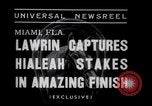 Image of American thoroughbred horse Lawrin at Flamingo Stakes Hialeah Florida USA, 1938, second 4 stock footage video 65675028770