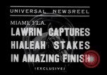 Image of American thoroughbred horse Lawrin at Flamingo Stakes Hialeah Florida USA, 1938, second 6 stock footage video 65675028770