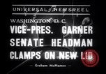 Immagine di Il Vice Presidente John Nance Garner cerca su cappelli Washington DC USA, 1938, secondo 6 filmato di repertorio 65675028772