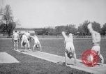 Image of University of Illinois Gymnasts Team perform gymnastics Champaign Illinois USA, 1938, second 21 stock footage video 65675028781