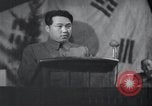 Image of Kim II Sung gives speech in meeting Pyongyang North Korea, 1948, second 20 stock footage video 65675028812