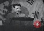 Image of Kim II Sung gives speech in meeting Pyongyang North Korea, 1948, second 21 stock footage video 65675028812