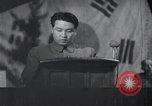 Image of Kim II Sung gives speech in meeting Pyongyang North Korea, 1948, second 23 stock footage video 65675028812