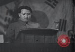 Image of Kim II Sung gives speech in meeting Pyongyang North Korea, 1948, second 40 stock footage video 65675028812