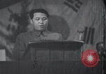 Image of Kim II Sung gives speech in meeting Pyongyang North Korea, 1948, second 43 stock footage video 65675028812