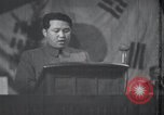 Image of Kim II Sung gives speech in meeting Pyongyang North Korea, 1948, second 57 stock footage video 65675028812