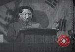 Image of Kim II Sung gives speech in meeting Pyongyang North Korea, 1948, second 58 stock footage video 65675028812