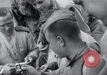 Image of US-Russian soldiers answer field telephones Kaesong Korea 38th Parallel, 1945, second 54 stock footage video 65675028818