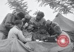 Image of US-Russian soldiers answer field telephones Kaesong Korea 38th Parallel, 1945, second 56 stock footage video 65675028818