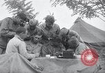 Image of US-Russian soldiers answer field telephones Kaesong Korea 38th Parallel, 1945, second 58 stock footage video 65675028818