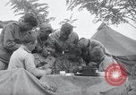 Image of US-Russian soldiers answer field telephones Kaesong Korea 38th Parallel, 1945, second 62 stock footage video 65675028818