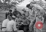 Image of US-Russian soldiers listen guitar Kaesong Korea 38th Parallel, 1945, second 24 stock footage video 65675028819