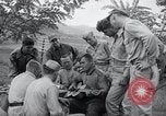 Image of US-Russian soldiers listen guitar Kaesong Korea 38th Parallel, 1945, second 28 stock footage video 65675028819