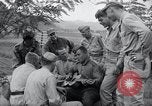 Image of US-Russian soldiers listen guitar Kaesong Korea 38th Parallel, 1945, second 31 stock footage video 65675028819