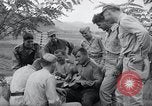 Image of US-Russian soldiers listen guitar Kaesong Korea 38th Parallel, 1945, second 34 stock footage video 65675028819