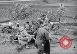 Image of US-Russian soldiers listen guitar Kaesong Korea 38th Parallel, 1945, second 54 stock footage video 65675028819