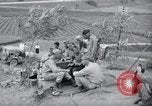 Image of US-Russian soldiers listen guitar Kaesong Korea 38th Parallel, 1945, second 57 stock footage video 65675028819
