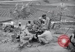 Image of US-Russian soldiers listen guitar Kaesong Korea 38th Parallel, 1945, second 58 stock footage video 65675028819