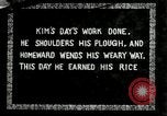 Image of Korean farmer with his bull makes way to home Korea, 1936, second 1 stock footage video 65675028848