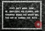 Image of Korean farmer with his bull makes way to home Korea, 1936, second 4 stock footage video 65675028848
