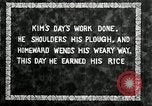 Image of Korean farmer with his bull makes way to home Korea, 1936, second 10 stock footage video 65675028848