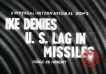 Standbild Präsident Eisenhower auf amerikanische Raumfahrtprogramm Washington DC USA, 1957, aus Sekunde 14 historischem Filmmaterial Videoclip 65675028964
