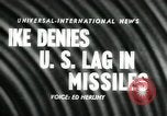 Standbild Präsident Eisenhower auf amerikanische Raumfahrtprogramm Washington DC USA, 1957, aus Sekunde 15 historischem Filmmaterial Videoclip 65675028964