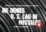 Standbild Präsident Eisenhower auf amerikanische Raumfahrtprogramm Washington DC USA, 1957, aus Sekunde 17 historischem Filmmaterial Videoclip 65675028964