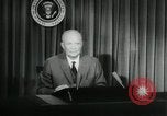 Standbild Präsident Eisenhower auf amerikanische Raumfahrtprogramm Washington DC USA, 1957, aus Sekunde 19 historischem Filmmaterial Videoclip 65675028964