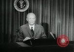 Standbild Präsident Eisenhower auf amerikanische Raumfahrtprogramm Washington DC USA, 1957, aus Sekunde 20 historischem Filmmaterial Videoclip 65675028964