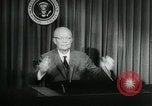 Standbild Präsident Eisenhower auf amerikanische Raumfahrtprogramm Washington DC USA, 1957, aus Sekunde 22 historischem Filmmaterial Videoclip 65675028964