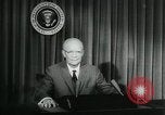 Standbild Präsident Eisenhower auf amerikanische Raumfahrtprogramm Washington DC USA, 1957, aus Sekunde 23 historischem Filmmaterial Videoclip 65675028964