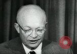 Standbild Präsident Eisenhower auf amerikanische Raumfahrtprogramm Washington DC USA, 1957, aus Sekunde 48 historischem Filmmaterial Videoclip 65675028964