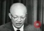 Standbild Präsident Eisenhower auf amerikanische Raumfahrtprogramm Washington DC USA, 1957, aus Sekunde 52 historischem Filmmaterial Videoclip 65675028964