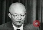 Standbild Präsident Eisenhower auf amerikanische Raumfahrtprogramm Washington DC USA, 1957, aus Sekunde 57 historischem Filmmaterial Videoclip 65675028964