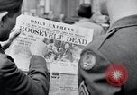 Immagine di News di Roosevelt morte Londra Inghilterra Regno Unito, 1945, secondo 27 filmato di repertorio 65675029055