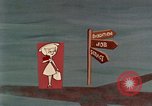 Standbild animation Darstellung moralischer Entscheidungen für Frauen während der sexuellen revoluti United States USA, 1964, aus Sekunde 61 historischem Filmmaterial Videoclip 65675029107