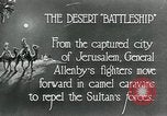 Standbild camel Caravan der britischen Truppen Palästina, 1918, aus Sekunde 5 historischem Filmmaterial Videoclip 65675029252