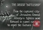 Standbild camel Caravan der britischen Truppen Palästina, 1918, aus Sekunde 8 historischem Filmmaterial Videoclip 65675029252