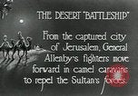 Standbild camel Caravan der britischen Truppen Palästina, 1918, aus Sekunde 9 historischem Filmmaterial Videoclip 65675029252