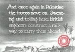 Image of British Engineers build a railroad in the desert Palestine, 1918, second 1 stock footage video 65675029254