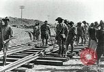 Image of British Engineers build a railroad in the desert Palestine, 1918, second 3 stock footage video 65675029254
